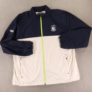 Polo Golf Jacket Mens XL Blue colorblock Ralph Lauren US Open Oakmont